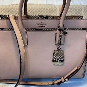 Kate Spade Matte Pink and Snakeskin Purse